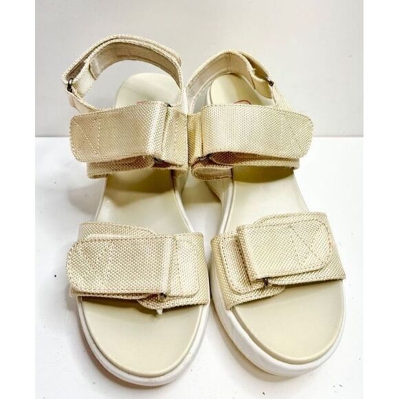 Blondo Wedge Sandals Size 7 Adjustable Straps Comfort Casual Beige Waterproof - Picture 4 of 7